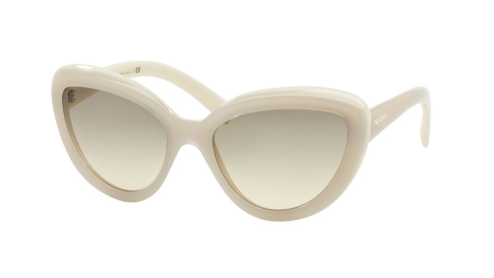 Prada PR08RS Progressive Prescription Sunglasses PR08RS-TKO3H2-57 - Lens Diameter 57 mm, Frame Color Opal Ivory/Matte Ivory