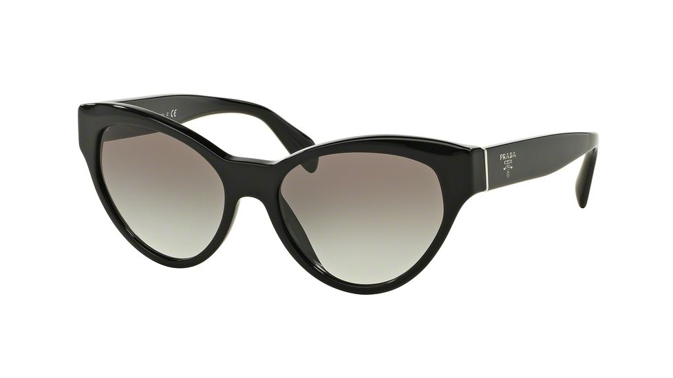 Prada PR08SS Single Vision Prescription Sunglasses PR08SS-1AB0A7-55 - Lens Diameter 55 mm, Frame Color Black