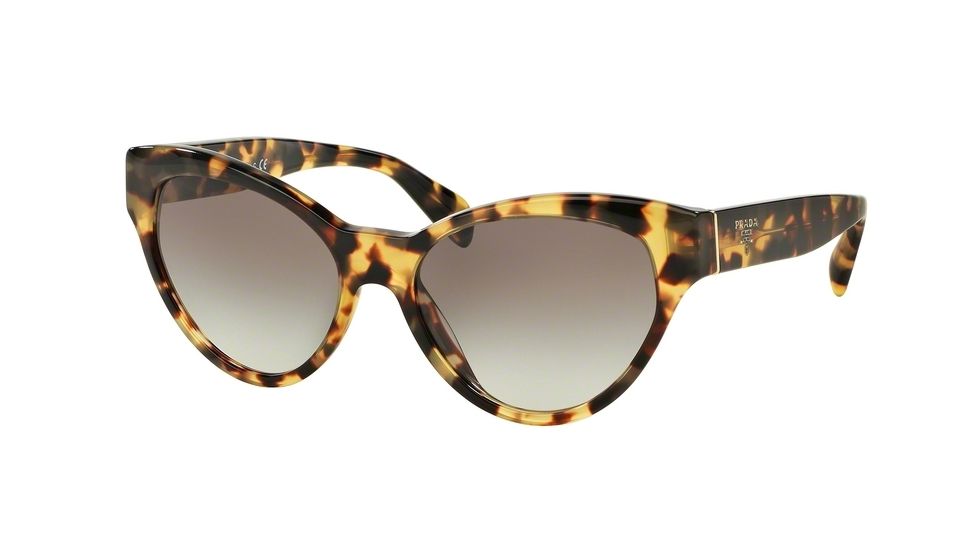 Prada PR08SS Single Vision Prescription Sunglasses PR08SS-7S00A7-55 - Lens Diameter 55 mm, Frame Color Medium Havana