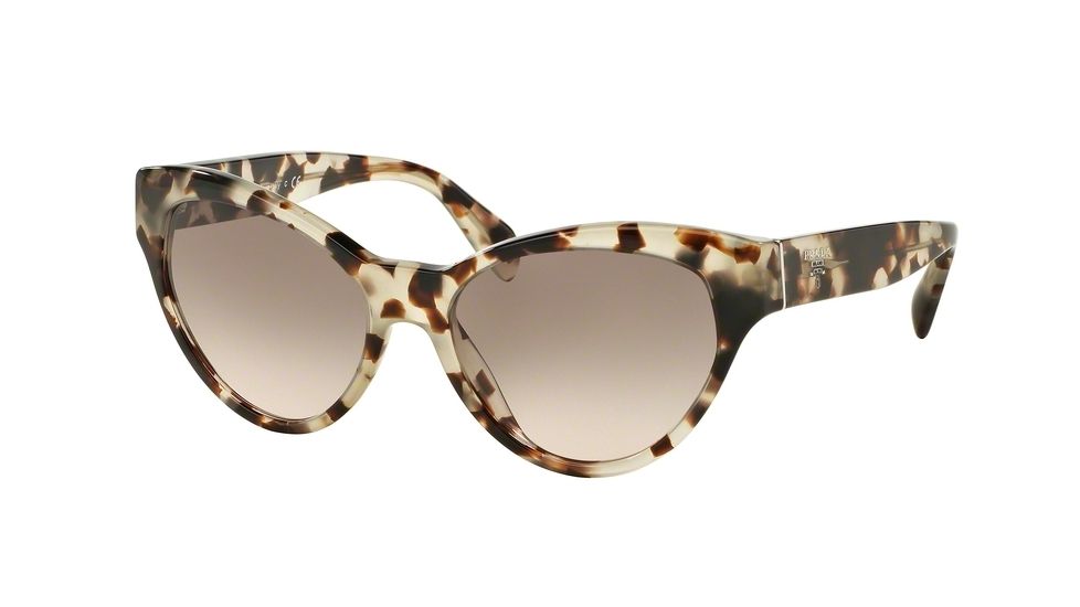 Prada PR08SS Single Vision Prescription Sunglasses PR08SS-UAO4K0-55 - Lens Diameter 55 mm, Frame Color Spotted Opal Brown