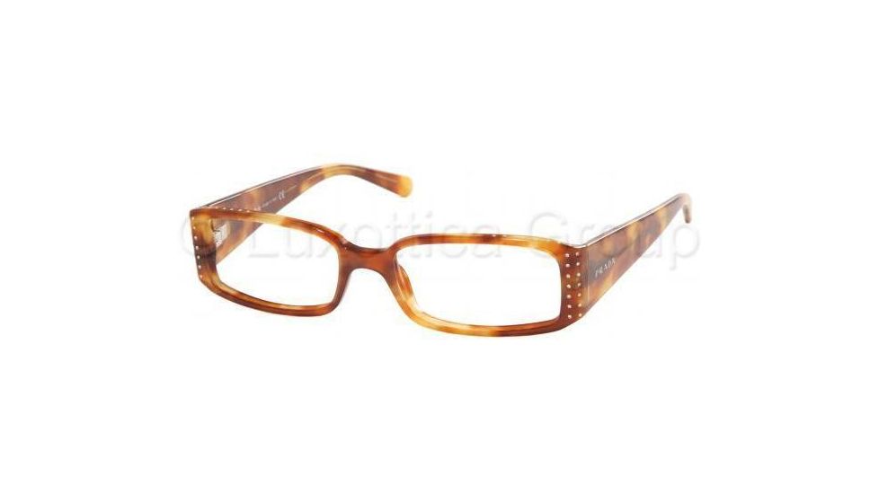 Prada PR09IV Eyeglass Frames 4BW1O1-5316 - Light Havana 
