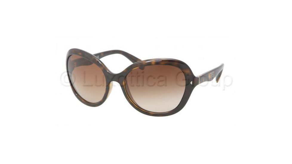 Prada PR09OS Sunglasses 2AU6S1-5918 - Havana Frame, Brown Gradient Lenses