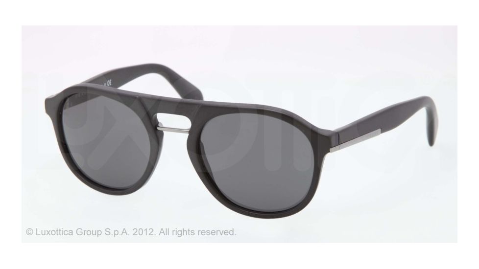Prada PR09PS Sunglasses 1BO1A1-54 - Matte Black Frame, Gray Lenses