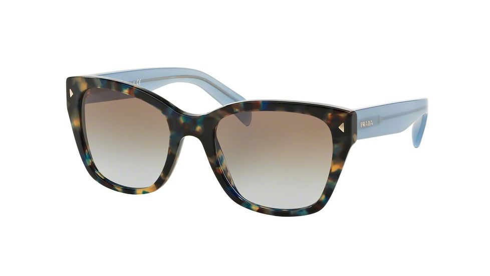 Prada PR09SS Progressive Prescription Sunglasses PR09SS-UE14S2-54 - Lens Diameter 54 mm, Frame Color Spotted Brown Blue