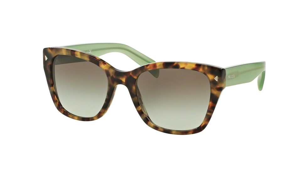 Prada PR09SS Progressive Prescription Sunglasses PR09SS-UEZ4K1-54 - Lens Diameter 54 mm, Frame Color Spotted Brown Green