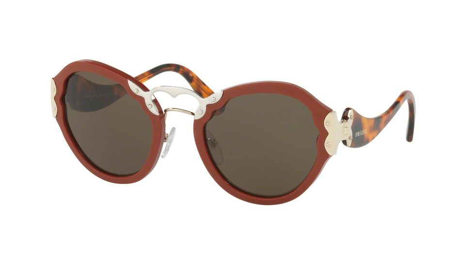 Prada PR09TS Single Vision Prescription Sunglasses PR09TS-VAM4J1-54 - Lens Diameter 54 mm, Frame Color Orange