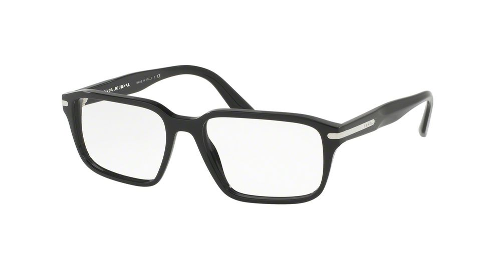 Prada PR09TVF Progressive Prescription Eyeglasses 1AB1O1-55 - Black Frame