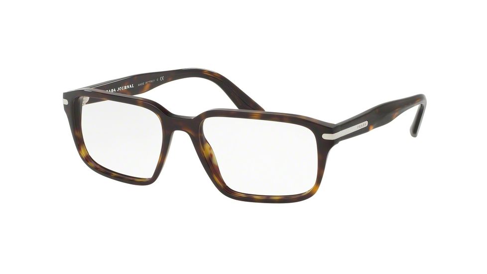 Prada PR09TVF Progressive Prescription Eyeglasses 2AU1O1-55 - Havana Frame