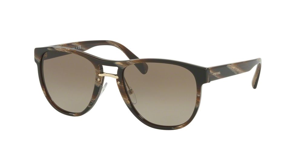Prada PR09US Bifocal Prescription Sunglasses, 55mm, Dark Horn, PR09US-C9O1X1-55-BI