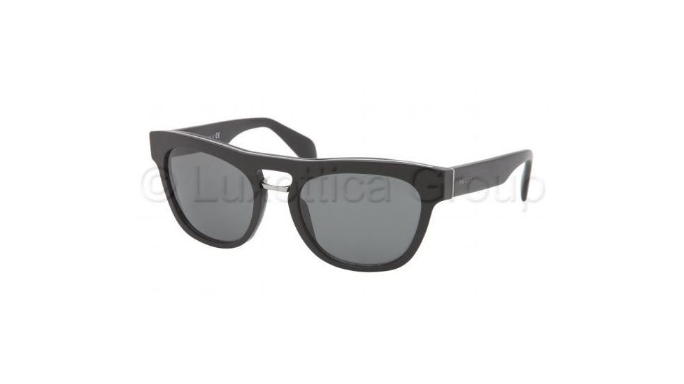 Prada PR10PS Sunglasses 1BO1A1-5419 - Matte Black Frame, Gray Lenses