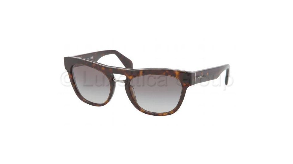Prada PR10PS Sunglasses 2AU3M1-5419 - Havana Frame, Gray Gradient Lenses