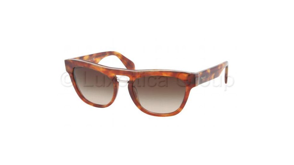 Prada PR10PS Sunglasses 4BW6S1-5419 - Light Havana Frame, Brown Gradient Lenses