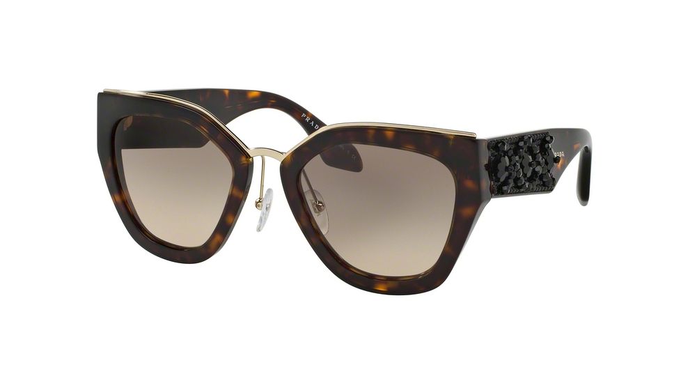 Prada PR10TS Bifocal Prescription Sunglasses PR10TS-2AU3D0-52 - Lens Diameter 52 mm, Frame Color Havana