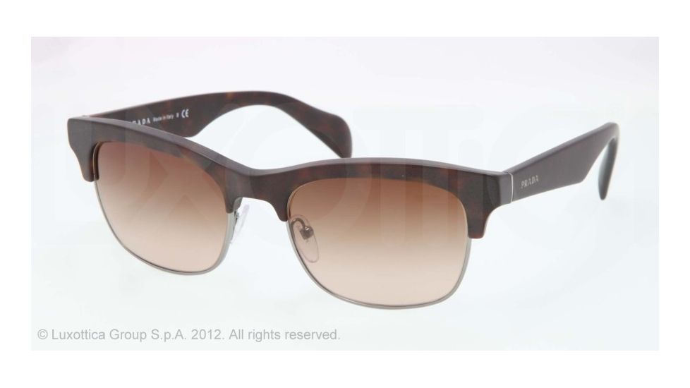 Prada PR11PS Prescription Sunglasses PR11PS-HAQ6S1-54 - Lens Diameter 54 mm, Lens Diameter 54 mm, Frame Color Matte Havana