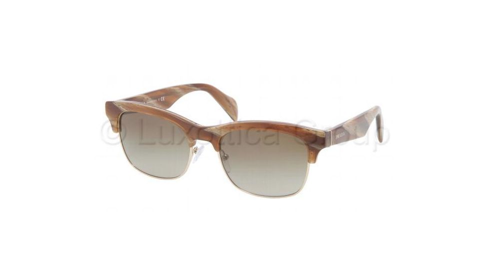 Prada PR11PS Single Vision Prescription Sunglasses PR11PS-MAQ1X1-5419 - Lens Diameter 54 mm, Frame Color Light Horn