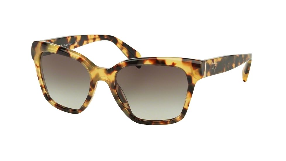 Prada PR11SSF Sunglasses 7S00A7-56 - Medium Havana Frame, Grey Gradient Lenses