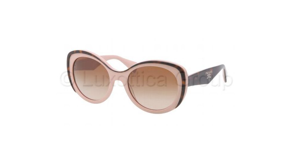Prada PR12PS Single Vision Prescription Sunglasses PR12PS-MAL1Z1-5420 - Lens Diameter 54 mm, Frame Color Havana / Pink