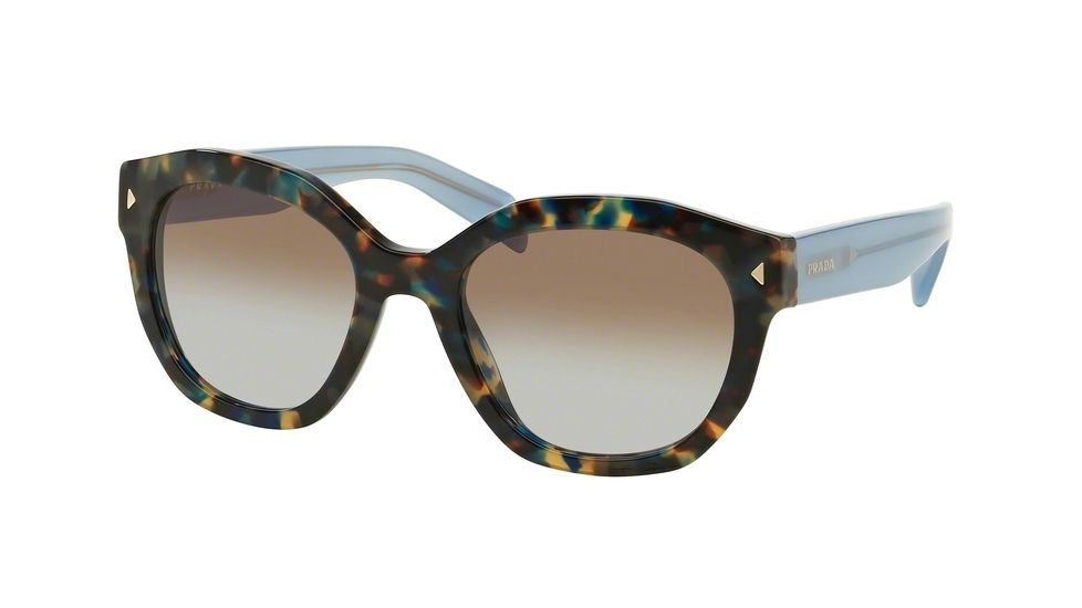 Prada PR12SS Bifocal Prescription Sunglasses PR12SS-UE14S2-53 - Lens Diameter 53 mm, Frame Color Spotted Brown Blue