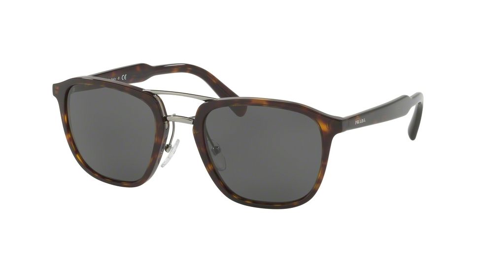 Prada PR12TS Sunglasses 2AU5S0-54 - Havana Frame, Grey Lenses