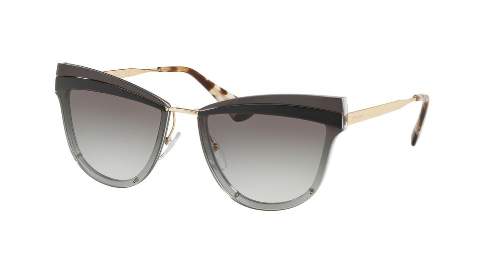 Prada PR12US Sunglasses KUI0A7-65 - Sand Gold/grey Frame, Grey Gradient Lenses