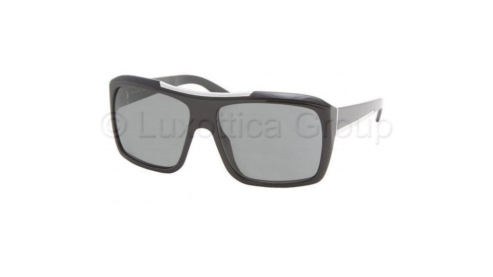 Prada PR13LS Sunglasses 1AB1A1-5814 - Gloss Black Gray