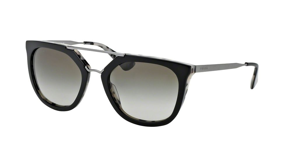 Prada PR13QSA Progressive Prescription Sunglasses PR13QSA-ROK4M1-54 - Lens Diameter 54 mm, Frame Color Top Black/white Havana
