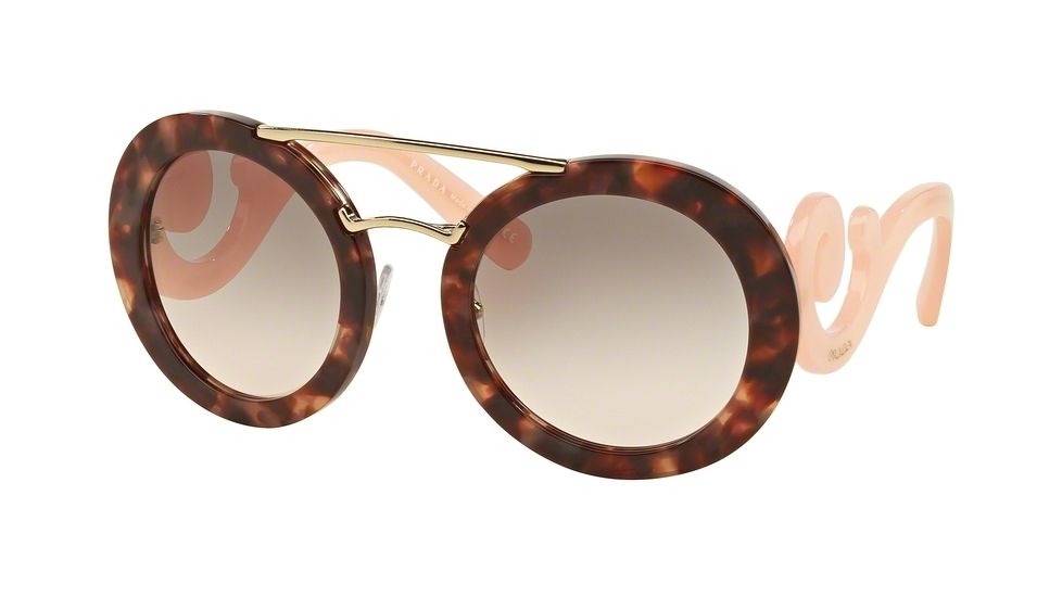 Prada PR13SS Progressive Prescription Sunglasses PR13SS-UE04K0-54 - Lens Diameter 54 mm, Frame Color Spotted Brown Pink