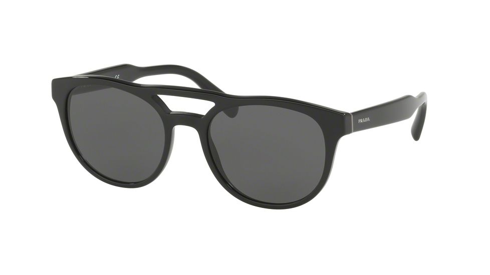 Prada PR13TS Single Vision Prescription Sunglasses PR13TS-1AB5S0-54 - Lens Diameter 54 mm, Frame Color Black