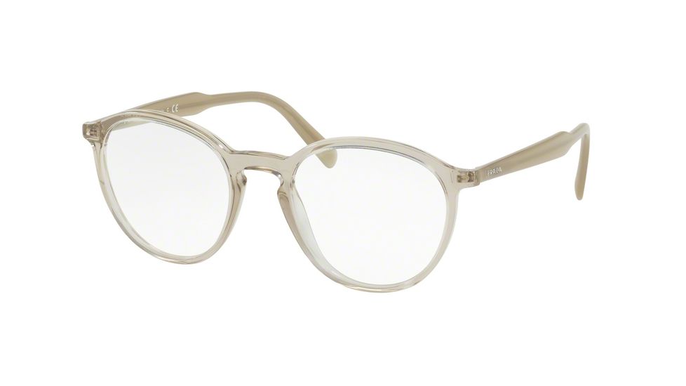 Prada PR13TV Eyeglass Frames VAW1O1-49 - Transparent Brown Frame