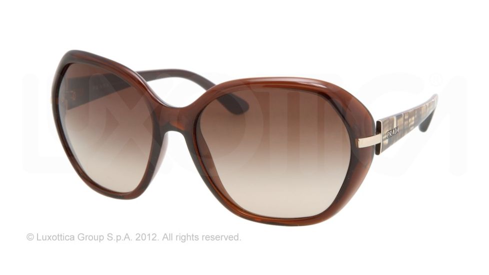 Prada PR14NS Progressive Prescription Sunglasses PR14NS-4AN6S1-61 - Lens Diameter 61 mm, Lens Diameter 61 mm, Frame Color Brown