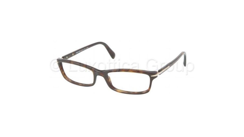 Prada PR14NV Eyeglass Frames 2AU1O1-5200 - Havana Frame