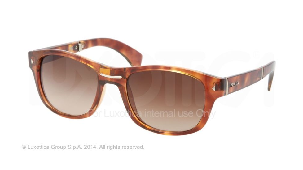 Prada PR14OS Bifocal Prescription Sunglasses PR14OS-4BW0B3-54 - Lens Diameter 54 mm, Frame Color Light Havana