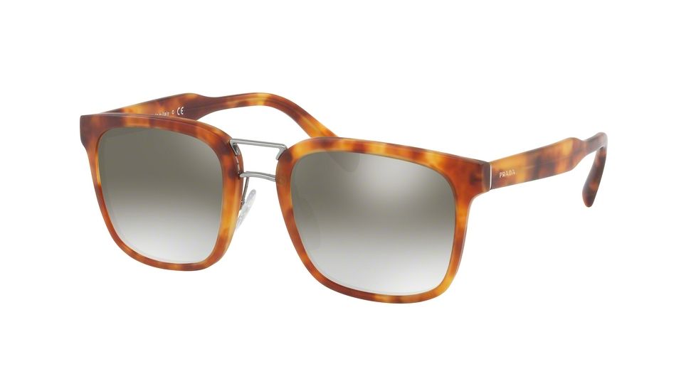 Prada PR14TS Bifocal Prescription Sunglasses PR14TS-HAJ4S1-53 - Lens Diameter 53 mm, Frame Color Matte Light Havana