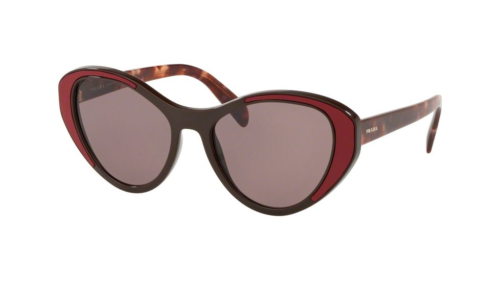 Prada PR14US Sunglasses YEO6X1-55 - Brown Frame, Violet Lenses