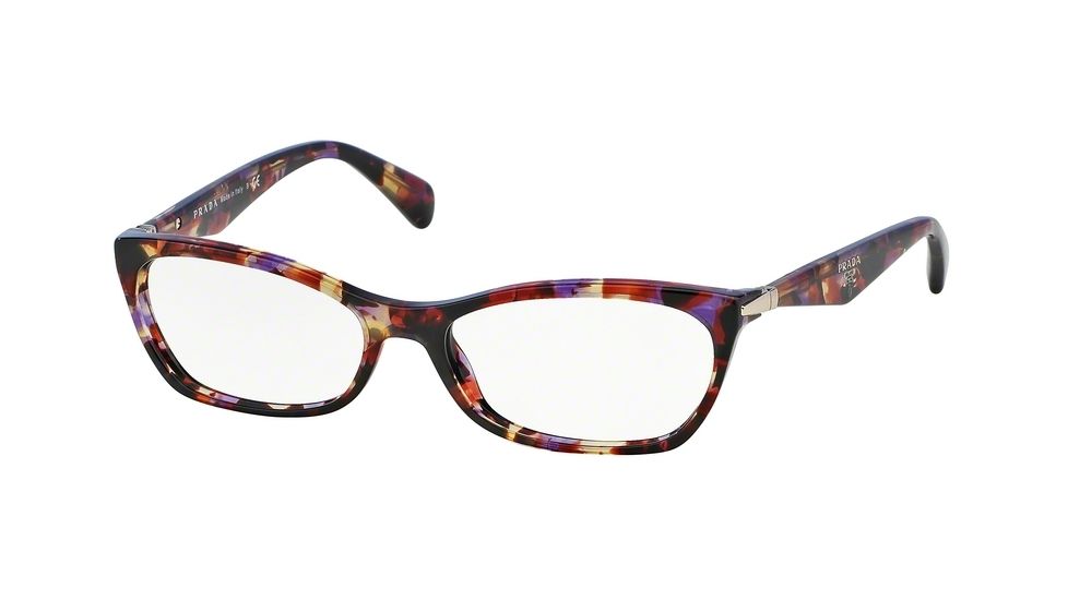Prada PR15PV Eyeglass Frames PDN1O1-53 - Spotted Violet Havana Frame