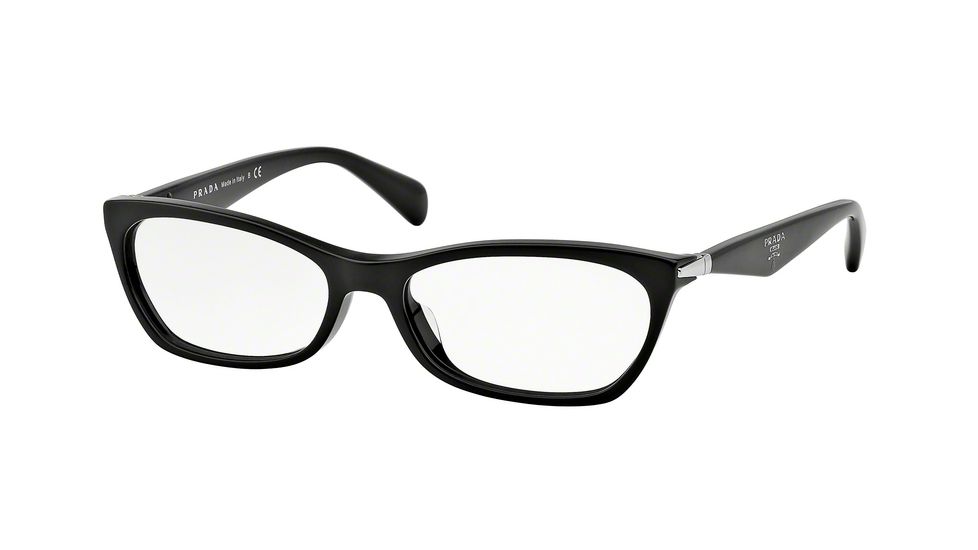Prada PR15PVA Eyeglass Frames 1AB1O1-55 - Black Frame