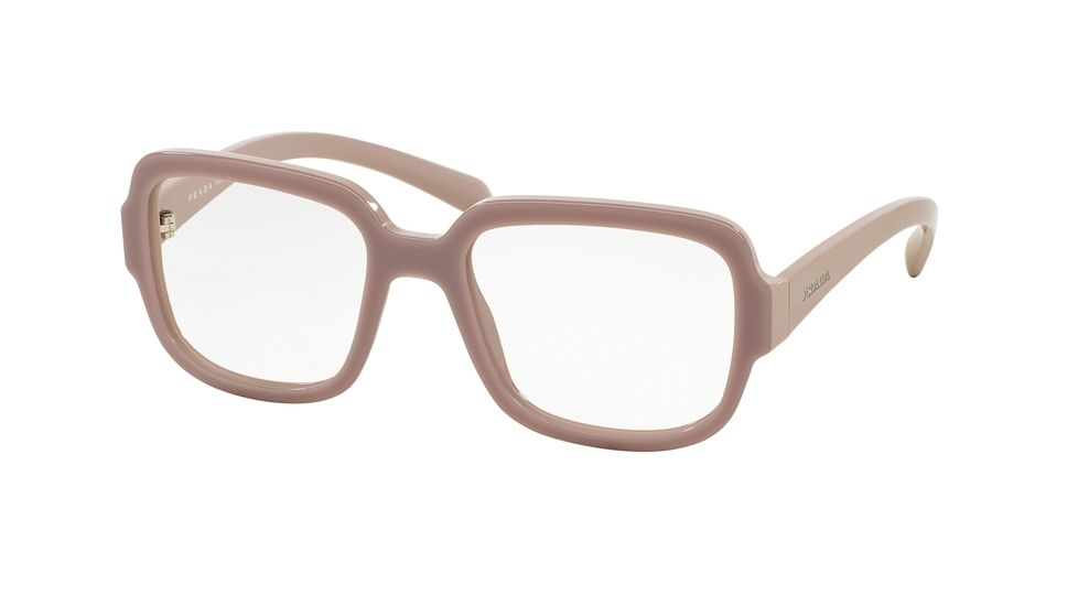 Prada PR15RV Eyeglass Frames TKP1O1-53 - Opal Pink/Matte Pink Frame