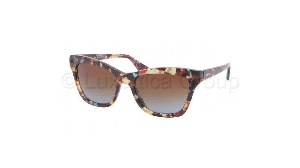 Prada PR16PS Progressive Prescription Sunglasses PR16PS-NAG0A4-5418 - Lens Diameter 54 mm, Frame Color Havana Spotted Blue