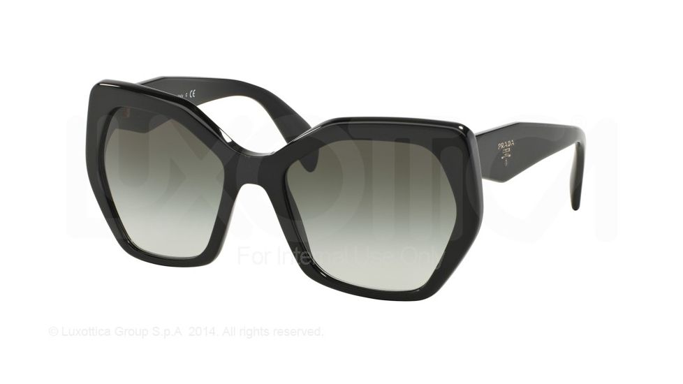 Prada PR16RS Bifocal Prescription Sunglasses PR16RS-1AB0A7-56 - Lens Diameter 56 mm, Frame Color Black