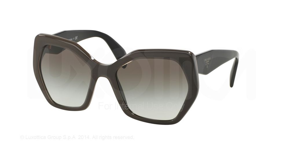 Prada PR16RS Bifocal Prescription Sunglasses PR16RS-UAM0A7-56 - Lens Diameter 56 mm, Frame Color Opal Brown On Brown