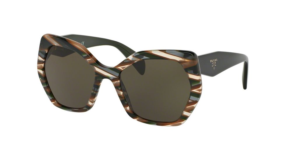 Prada PR16RS Bifocal Prescription Sunglasses PR16RS-VAO4J1-56 - Lens Diameter 56 mm, Frame Color Sheaves Grey Brown