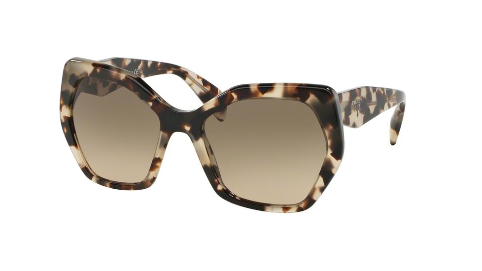 Prada PR16RSF Sunglasses UAO3D0-59 - , Light Brown Grad Light Grey Lenses