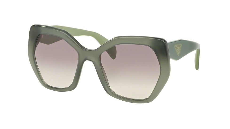 Prada PR16RSF Sunglasses UEI4P2-59 - Opal Dark Green Frame, Grey Gradient Lenses