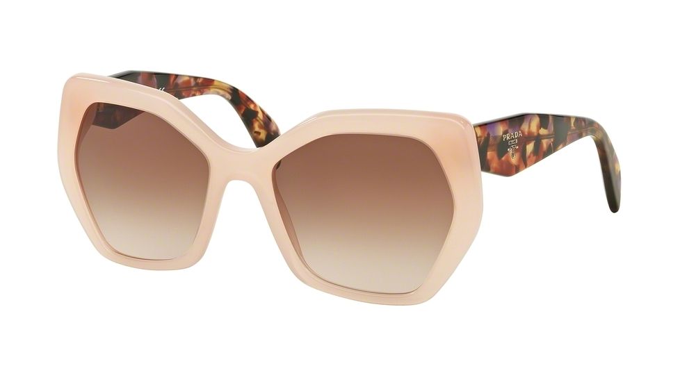 Prada PR16RSF Sunglasses UEW0A6-59 - Opal Pink Frame, Brown Gradient Lenses