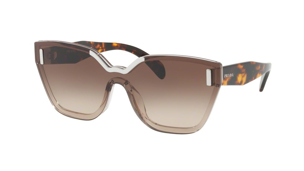 Prada PR16TS Single Vision Prescription Sunglasses PR16TS-VIQ6S1-48 - Lens Diameter 48 mm, Frame Color Light Brown