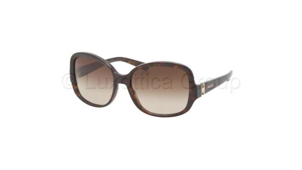 Prada PR17NS Single Vision Prescription Sunglasses PR17NS-2AU6S1-5717 - Lens Diameter 57 mm, Frame Color Havana