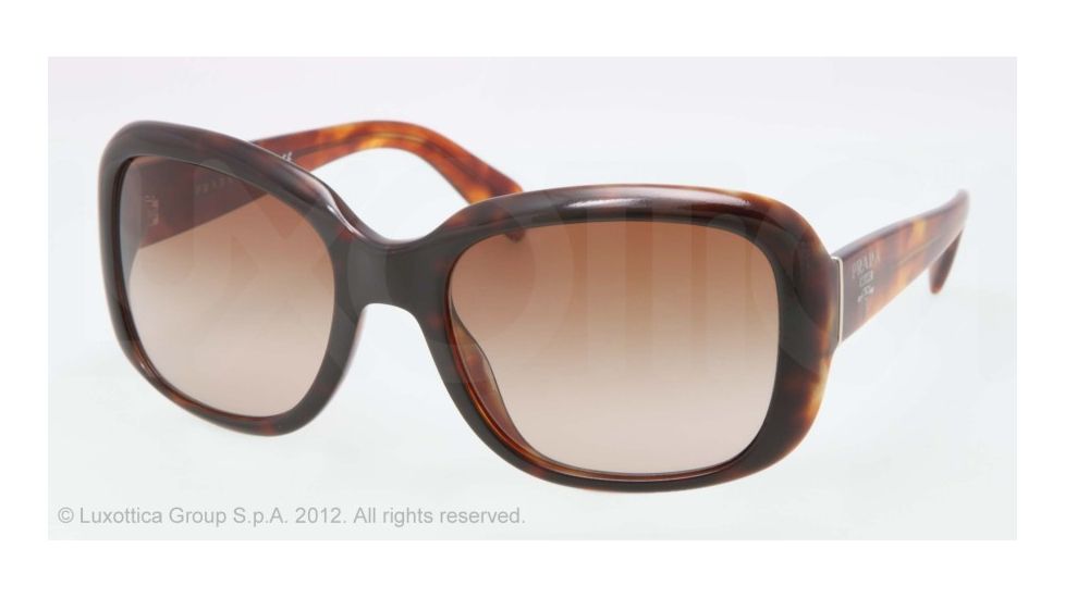 Prada PR17PS Progressive Prescription Sunglasses PR17PS-NAK6S1-57 - Lens Diameter 57 mm, Frame Color Top Havana/light Havana
