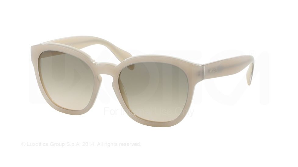 Prada PR17RS Progressive Prescription Sunglasses PR17RS-TKO3H2-53 - Lens Diameter 53 mm, Frame Color Opal Ivory/Matte Ivory