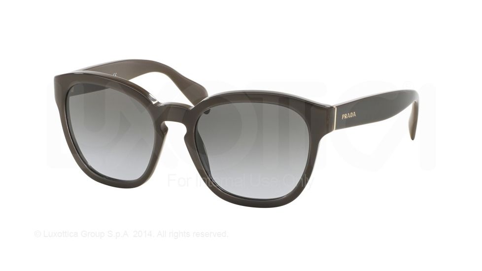 Prada PR17RS Progressive Prescription Sunglasses PR17RS-UAM4K0-53 - Lens Diameter 53 mm, Frame Color Opal Brown On Brown
