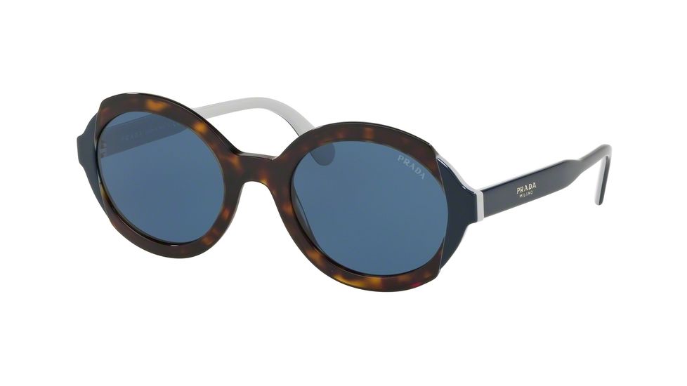 Prada PR17USF Bifocal Prescription Sunglasses PR17USF-W3C1V1-53 - Lens Diameter 53 mm, Frame Color Havana/Top Blue/Grey